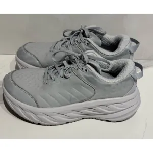 HOKA One Bondi SR Womens Slip-Resistant Harbor Mist Lunar Rock Shoes Size 5.5D