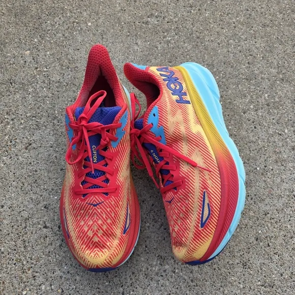 Hoka ONE Clifton 9  Multicolor Running Shoes Men Size 11.5D (46)