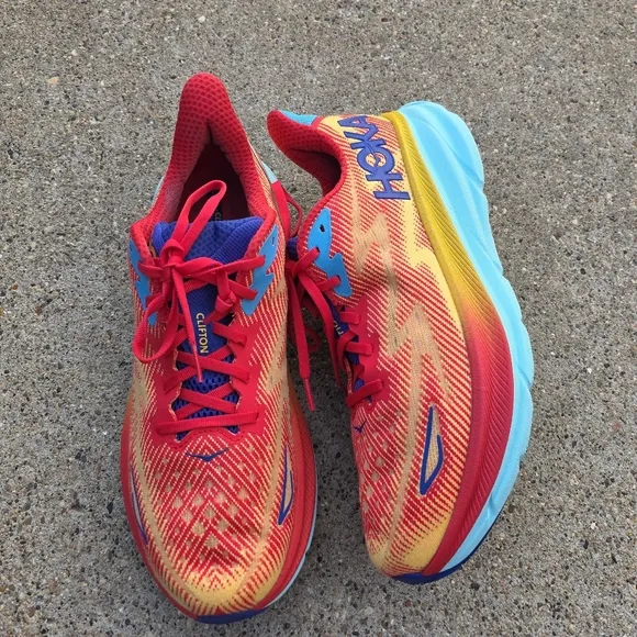 Hoka ONE Clifton 9  Multicolor Running Shoes Men Size 11.5D (46)