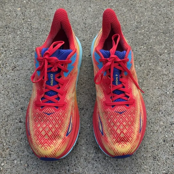 Hoka ONE Clifton 9  Multicolor Running Shoes Men Size 11.5D (46)