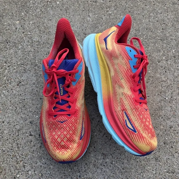 Hoka ONE Clifton 9  Multicolor Running Shoes Men Size 11.5D (46)
