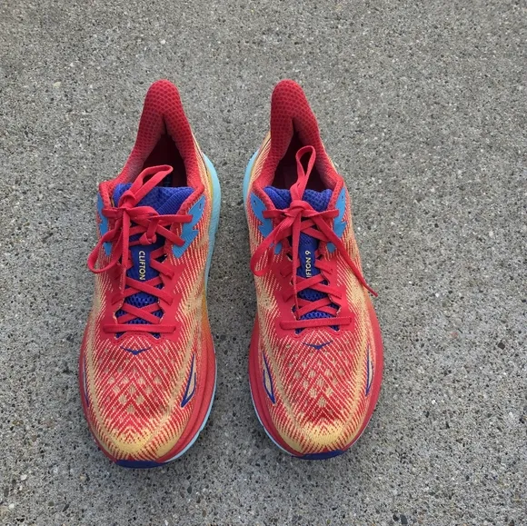 Hoka ONE Clifton 9  Multicolor Running Shoes Men Size 11.5D (46)