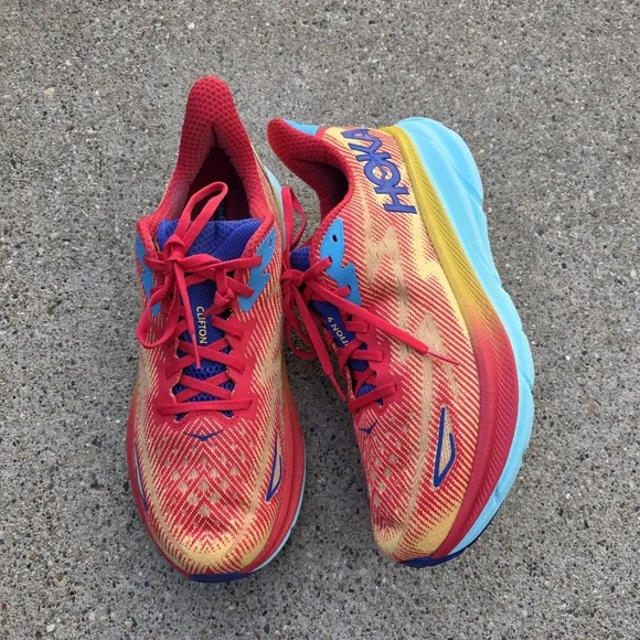 Hoka ONE Clifton 9  Multicolor Running Shoes Men Size 11.5D (46)