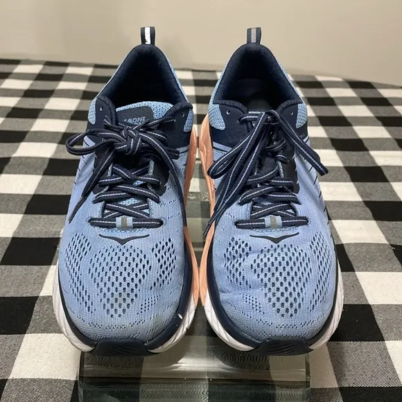 Hoka One One Arahi 3 Running Shoes Women's Size 8W Blue Pink Walking Comfort