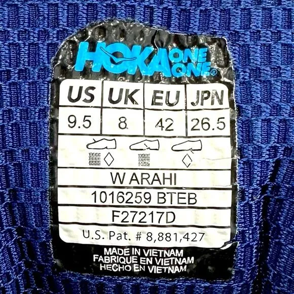 HOKA ONE ONE ARAHI BLUE WALKING / JOGGING / RUNNING SHOES / ATHLEISURE SNEAKERS
