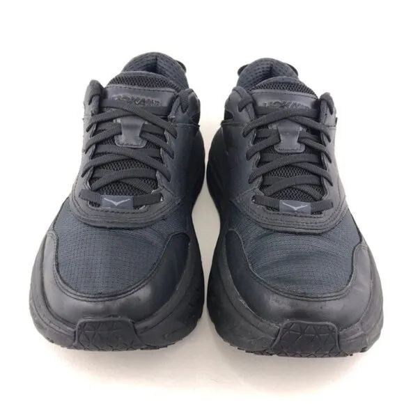 Hoka One One Bondi L GTX Black Leather Running Shoes 7