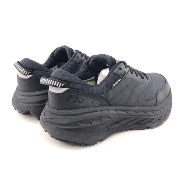 Hoka One One Bondi L GTX Black Leather Running Shoes 7
