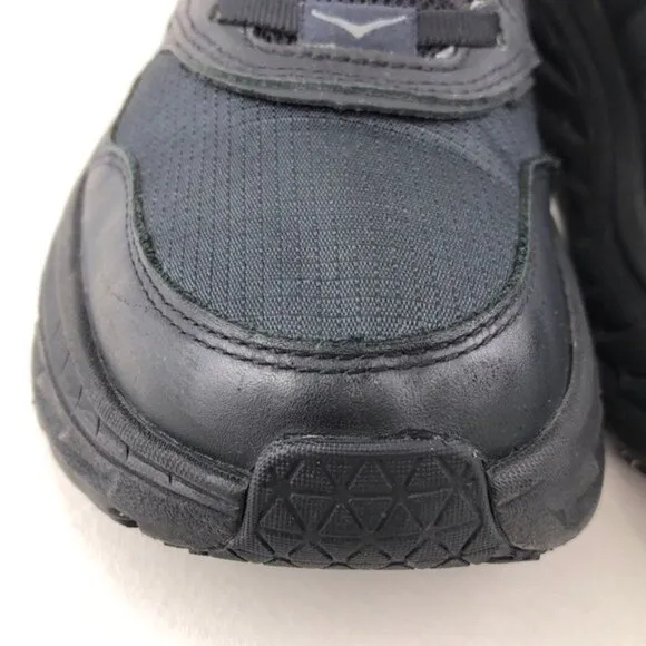Hoka One One Bondi L GTX Black Leather Running Shoes 7