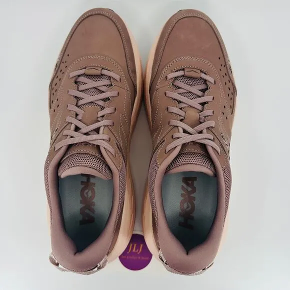 Hoka One One Bondi L Leather BP Vibrant Bloom Running Shoes 'Quartzite' Size 12