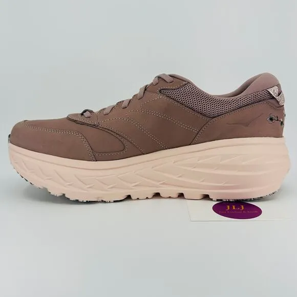Hoka One One Bondi L Leather BP Vibrant Bloom Running Shoes 'Quartzite' Size 12