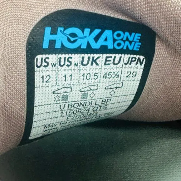Hoka One One Bondi L Leather BP Vibrant Bloom Running Shoes 'Quartzite' Size 12