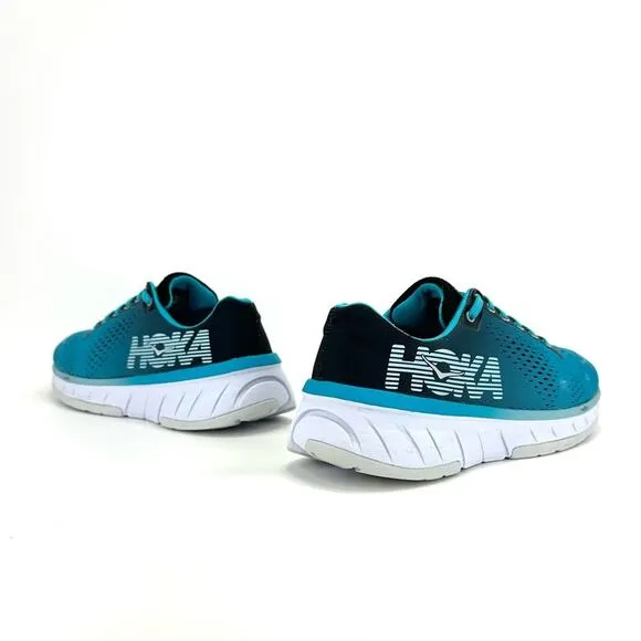 HOKA ONE ONE CAVU BLUE BLACK &amp; WHITE WALKING RUNNING SHOES ATHLEISURE SNEAKERS