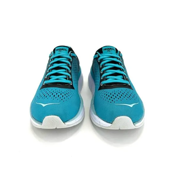 HOKA ONE ONE CAVU BLUE BLACK &amp; WHITE WALKING RUNNING SHOES ATHLEISURE SNEAKERS