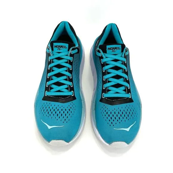 HOKA ONE ONE CAVU BLUE BLACK &amp; WHITE WALKING RUNNING SHOES ATHLEISURE SNEAKERS