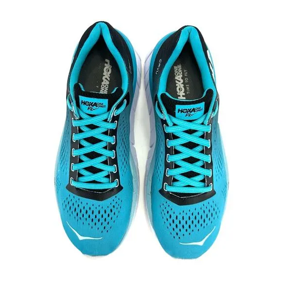 HOKA ONE ONE CAVU BLUE BLACK &amp; WHITE WALKING RUNNING SHOES ATHLEISURE SNEAKERS
