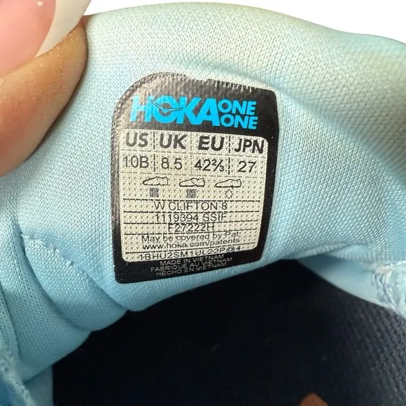 Hoka One One Clifton 8 Shoes Women's Size 10 (B)  Summer Song Ice Flow Running