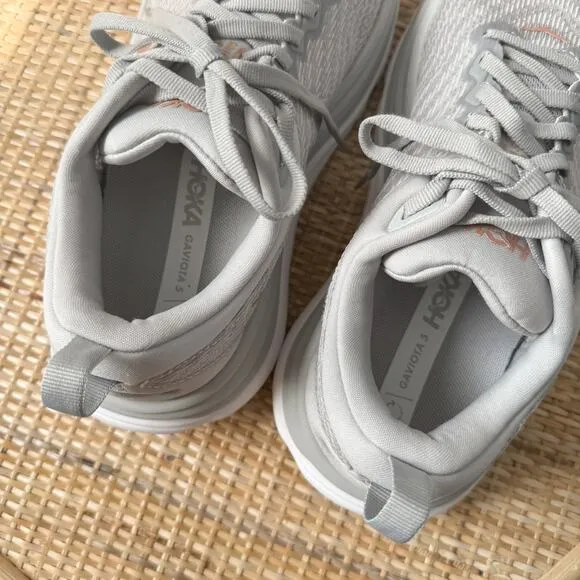 Hoka One One Gaviota 5 Harbor Mist Rose Gold Running Sneakers Women’s 7.5 Wide