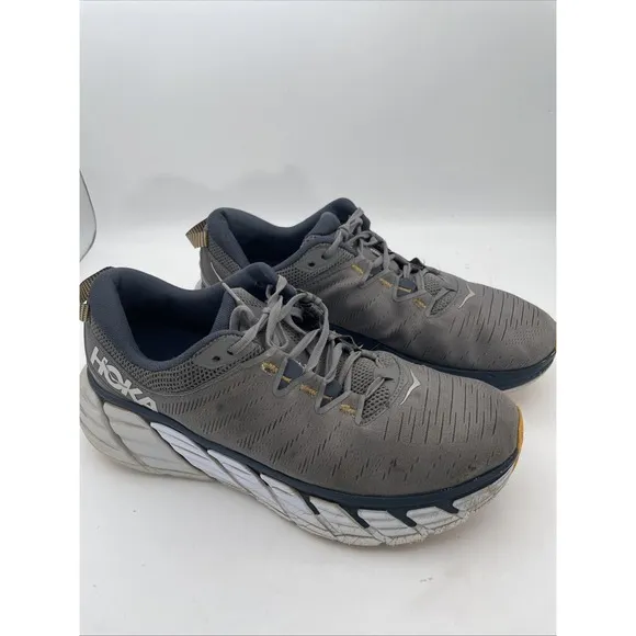 Hoka One One Mens Gaviota 3 1113520 CGOB Gray Running Shoes Sneakers Size 11.5 D