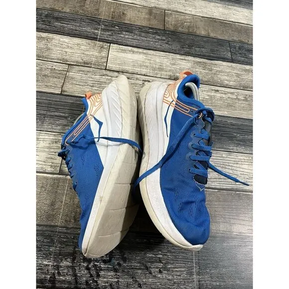 Hoka‎ One One Shoes Mens 11 Blue Carbon X Sneakers Running Walking Training