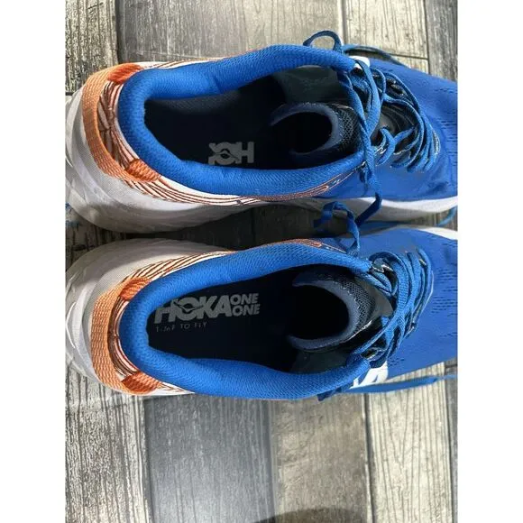 Hoka‎ One One Shoes Mens 11 Blue Carbon X Sneakers Running Walking Training