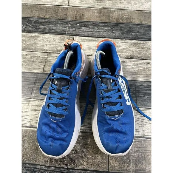 Hoka‎ One One Shoes Mens 11 Blue Carbon X Sneakers Running Walking Training