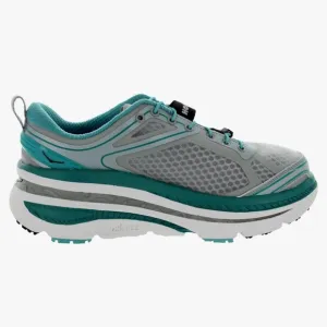 HOKA ONE ONE Women's Bondi EVO Baltic/Hi Rise/White/Teal and Gray Athletic Shoes