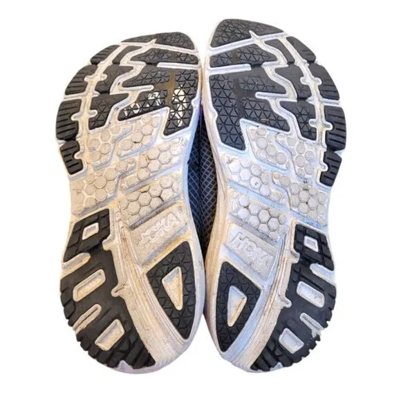Hoka One One Red and Grey Bondi 5 Sneakers