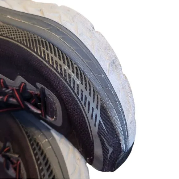 Hoka One One Red and Grey Bondi 5 Sneakers