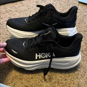 Hoka Women's Black and White Sneakers