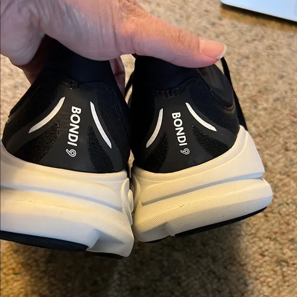 Hoka Women's Black and White Sneakers