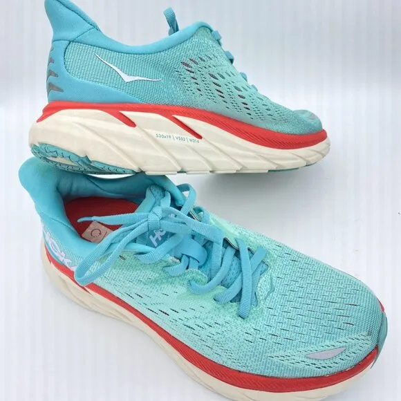Hoka Women's Clifton 8 Running Shoe | Aquarelle/Eggshell Blue | Size 6.5B