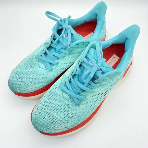 Hoka Women's Clifton 8 Running Shoe | Aquarelle/Eggshell Blue | Size 6.5B
