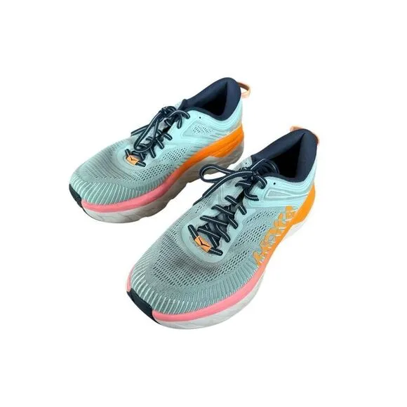 Hoka One One Womens Bondi 7 Mesh Lace Up Road Running Sneaker Shoes Size 10d