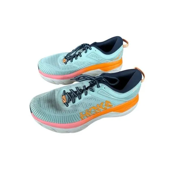 Hoka One One Womens Bondi 7 Mesh Lace Up Road Running Sneaker Shoes Size 10d