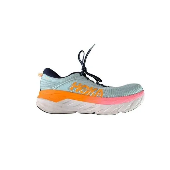 Hoka One One Womens Bondi 7 Mesh Lace Up Road Running Sneaker Shoes Size 10d