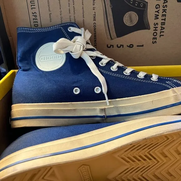 HOOD 1955 Conference High Cut Sneakers Loyal Blue NIB M 9 W 11