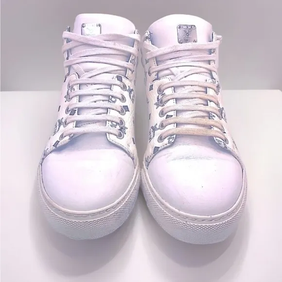 ⭐️HP⭐️Authentic MCM Coated Canvas &amp; Leather Sneakers