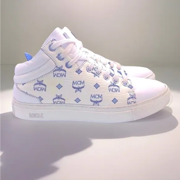 ⭐️HP⭐️Authentic MCM Coated Canvas &amp; Leather Sneakers