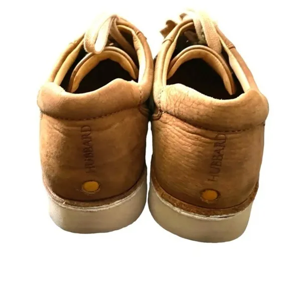 Hubbard Tan Leather Lace Up Casual Shoes Vibram Sole Size 9.5