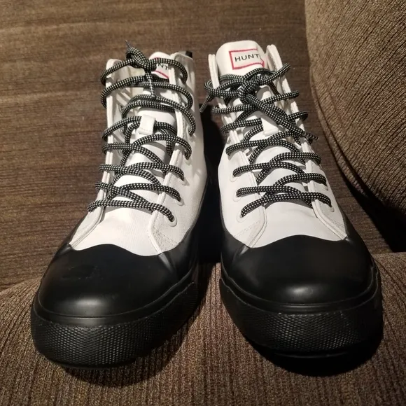 Hunter For Target Dipped Canvas High Tops Sneakers Rain Boots White/Black