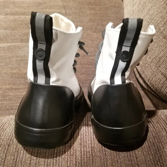 Hunter For Target Dipped Canvas High Tops Sneakers Rain Boots White/Black