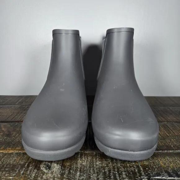 Hunter Refined Chelsea Womens Size 9 Short Rain Boots Original Waterproof Gray