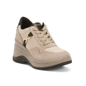 IGI&amp;CO BROWN/BEIGE Made In Italy Leather Sneakers