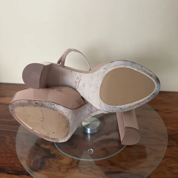 INEZ Camilla Heel in Tan Patent