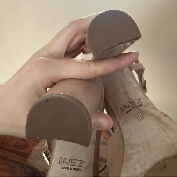 INEZ Camilla Heel in Tan Patent