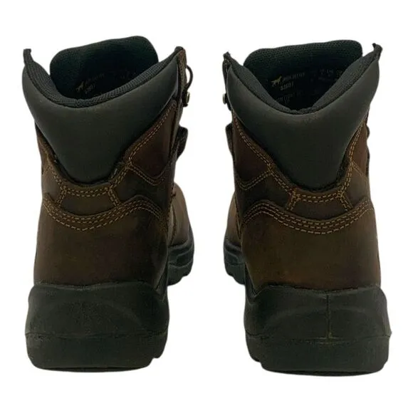 Irish Setter Ely 6&quot; Steel Toe Work Boots Brown Leather US Men's 9D