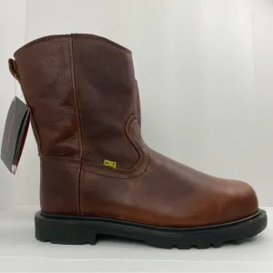 Iron Age size 9W Men’s Brown Wellington Side Zip Safety Toe Work Boots