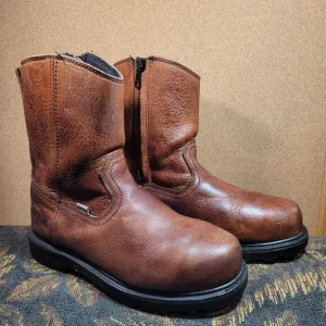 Iron Age Men's Wellington Composite Toe Brown Leather Work Boots Size 8