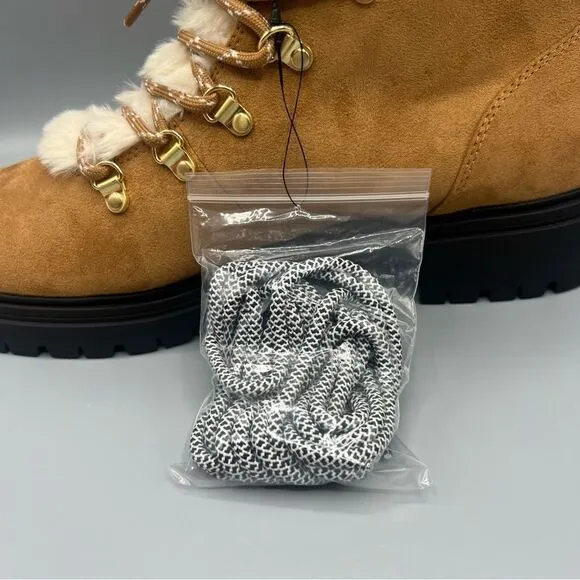 J. Crew Faux Fir Tan Winter Hiking Boots