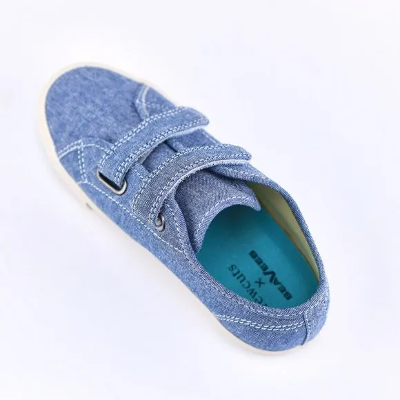 J Crew x SeaVees Kid's Boy's Girl's Monterey Sneakers Blue 13C